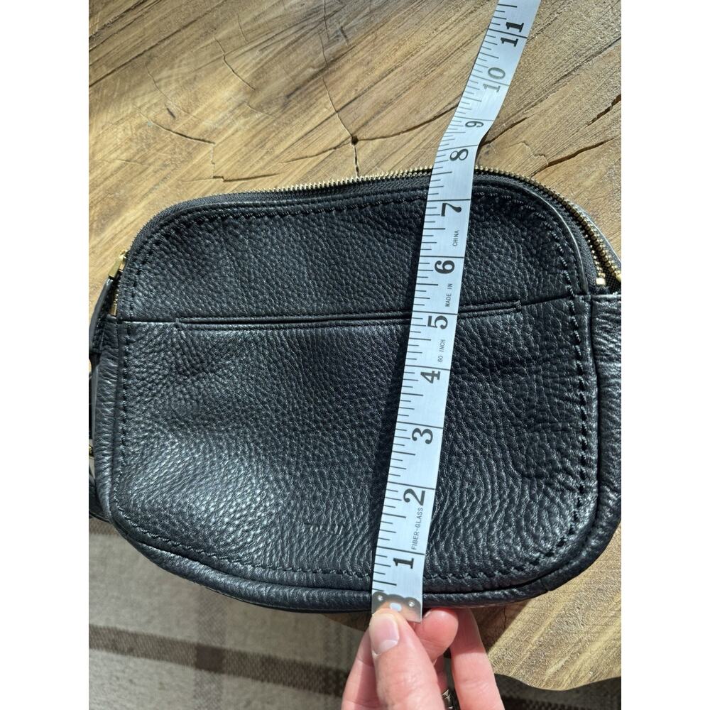 Fossil Camera Elle Crossbody Purse Medium Pebbled Leather Black - Picture 13 of 13
